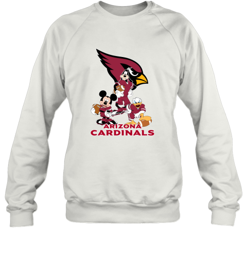 Mickey Donald Goofy The Three Arizona Cardinals Football Sweatshirt