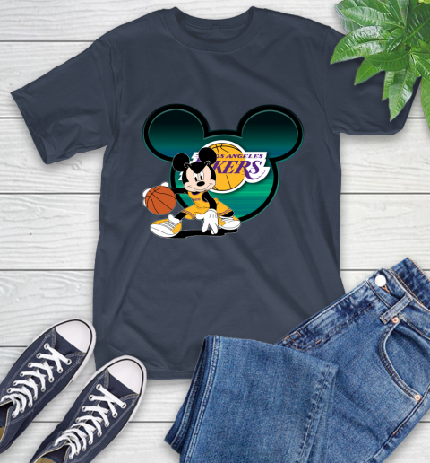 NBA Los Angeles Lakers Mickey Mouse Disney Basketball T-Shirt 4
