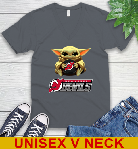 NHL Hockey New Jersey Devils Star Wars Baby Yoda Shirt 53