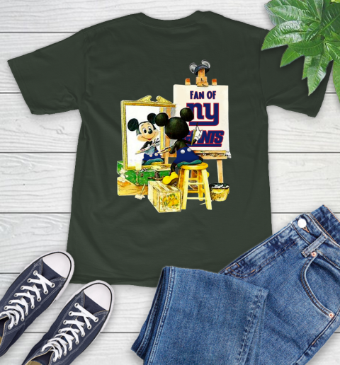NFL Football New York Giants Mickey Drawing Shirt 6