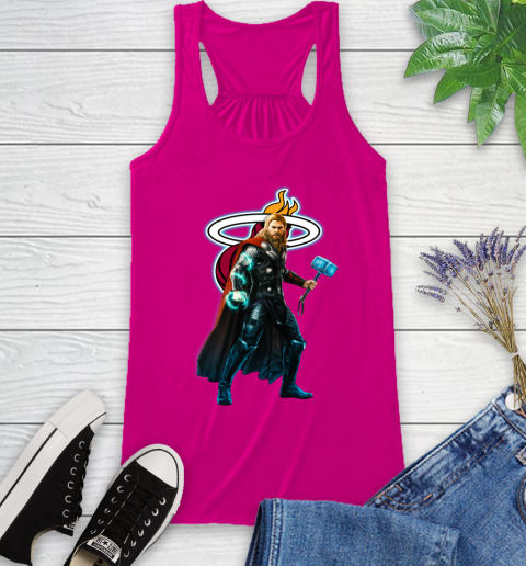 NBA Thor Avengers Endgame Basketball Miami Heat Racerback Tank 8