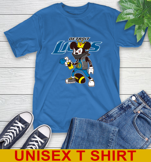 Detroit Lions NFL Football Mickey Peace Sign Sports T-Shirt 9
