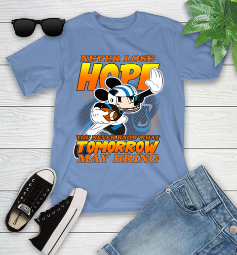 Carolina Panthers NFL Football Mickey Disney Never Lose Hope Youth T-Shirt 15