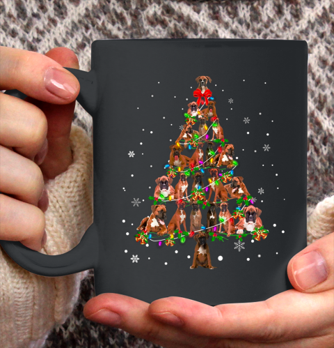 Cute Boxer dog Christmas Tree gift decor Xmas tree Ceramic Mug 11oz