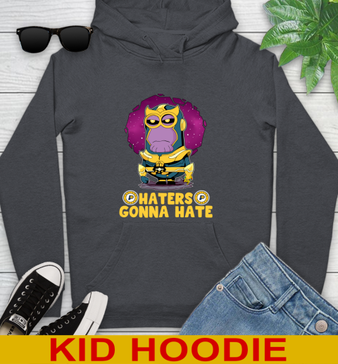 NBA Basketball Indiana Pacers Haters Gonna Hate Thanos Minion Marvel Shirt Youth Hoodie 9