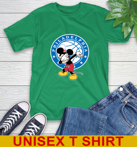 Philadelphia 76ers NBA Basketball Dabbing Mickey Disney Sports T-Shirt 7