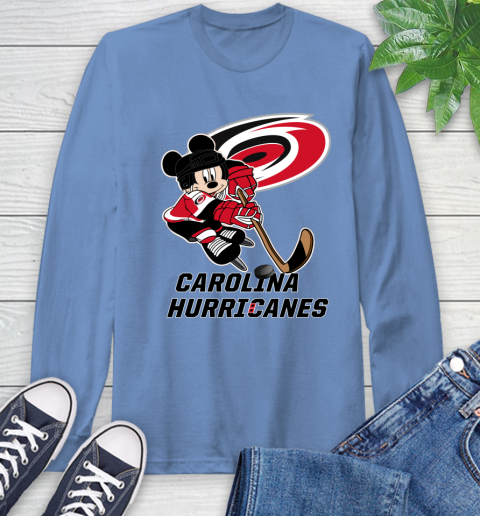 NHL Carolina Hurricanes Mickey Mouse Disney Hockey T Shirt Long Sleeve T-Shirt 11