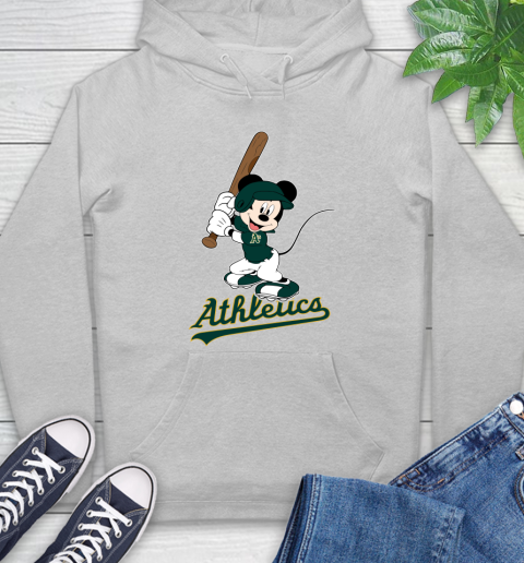 MLB Baseball Oakland Athletics Cheerful Mickey Mouse Shirt Hoodie 6