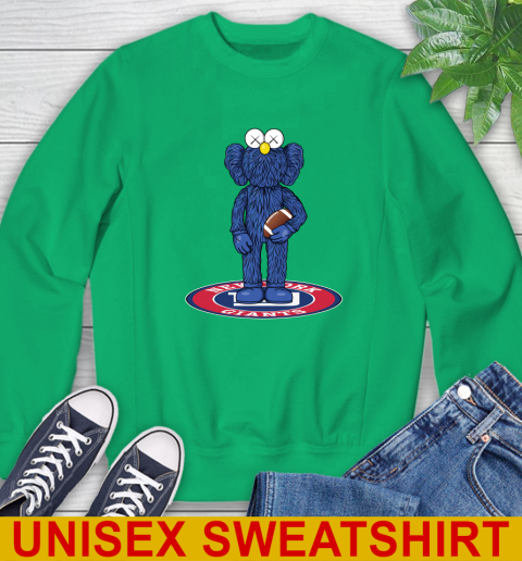 NFL Football New York Giants Kaws Bff Blue Figure Shirt Sweatshirt 6