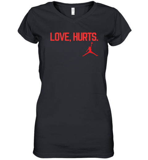 Jalen Hurts Love Hurts Jordan Women's V-Neck T-Shirt