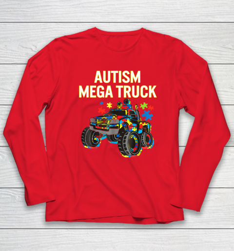Autism Mega Truck Shirt Monster Truck Autism Awareness Long Sleeve T-Shirt 6