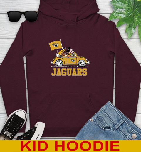 NFL Football Jacksonville Jaguars Pluto Mickey Driving Disney Shirt Youth Hoodie 7