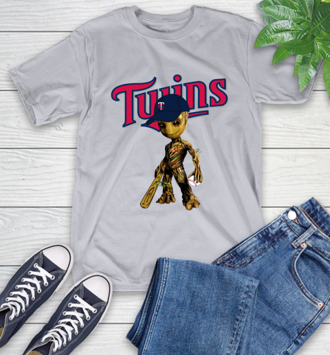 MLB Minnesota Twins Groot Guardians Of The Galaxy Baseball T-Shirt 6