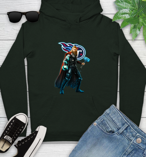 NFL Thor Avengers Endgame Football Tennessee Titans Youth Hoodie 13