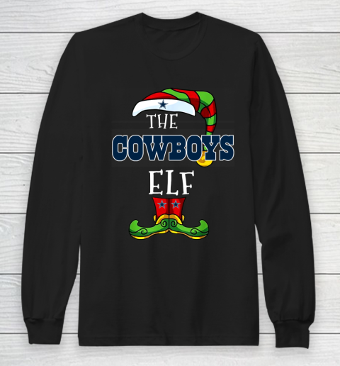 Dallas Cowboys Christmas ELF Funny NFL Long Sleeve T-Shirt