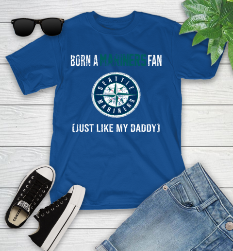 MLB Baseball Seattle Mariners Loyal Fan Just Like My Daddy Shirt Youth T-Shirt 10