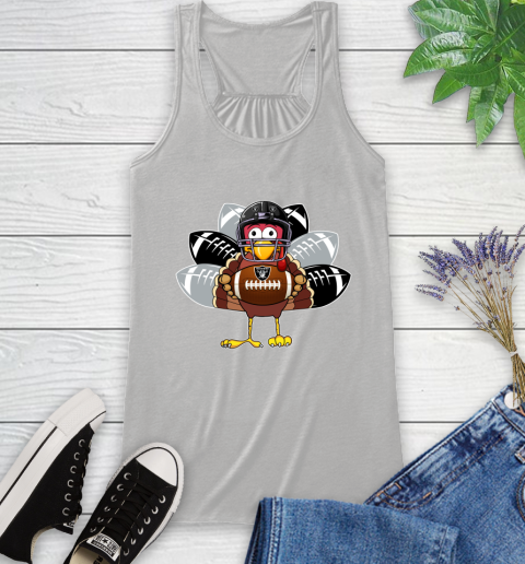 Oakland Raiders Turkey Thanksgiving Day Racerback Tank