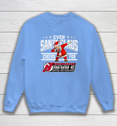New Jersey Devils Even Santa Claus Cheers For Christmas NHL Sweatshirt 8