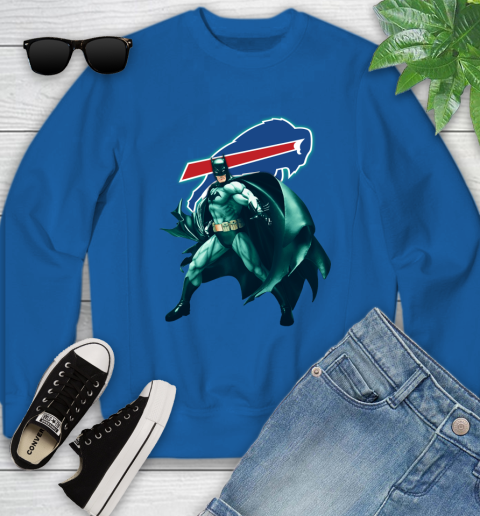 NFL Batman Football Sports Buffalo Bills Youth Sweatshirt 8