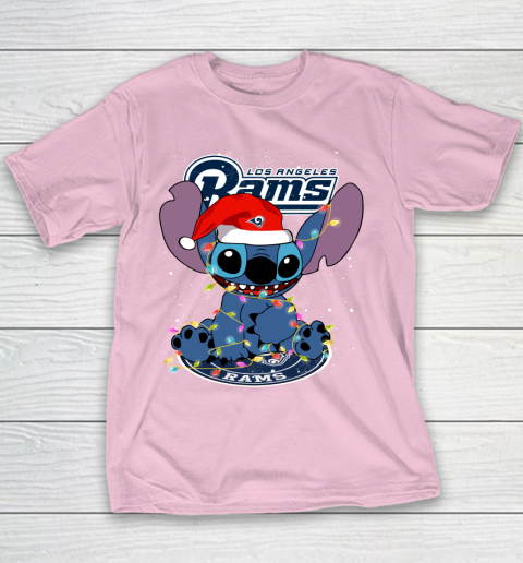 Los Angeles Rams NFL Football noel stitch Christmas Youth T-Shirt 5