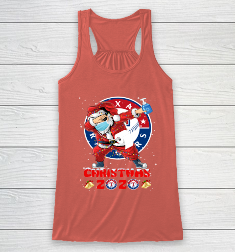 Texas Rangers Funny Santa Claus Dabbing Christmas 2020 MLB Racerback Tank 3
