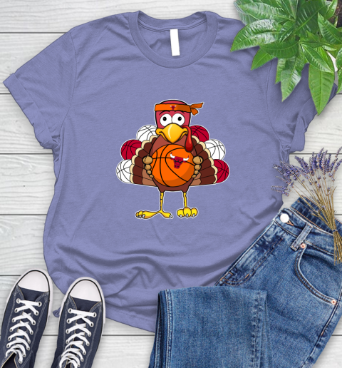 Chicago Bulls Turkey thanksgiving day Women's T-Shirt 11