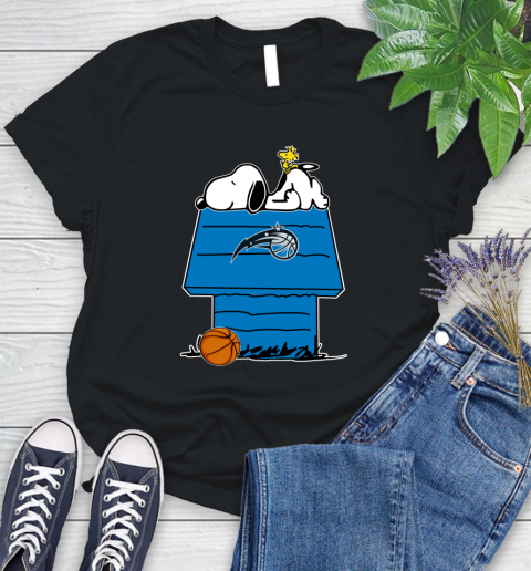 Orlando Magic NBA Basketball Snoopy Woodstock The Peanuts Movie Women's T-Shirt 2