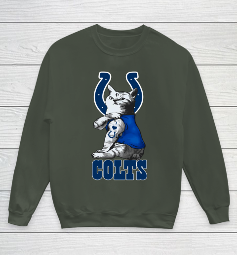 NFL Football My Cat Loves Indianapolis Colts Youth Sweatshirt 8