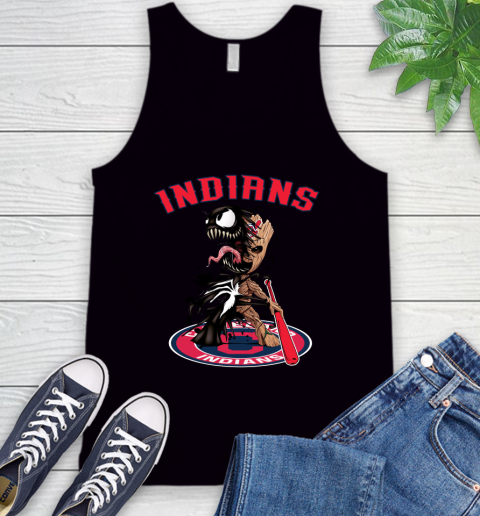 MLB Cleveland Indians Baseball Venom Groot Guardians Of The Galaxy Tank Top 2