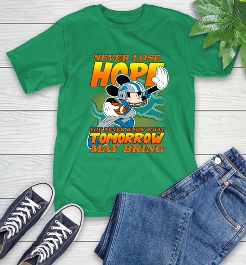 Detroit Lions NFL Football Mickey Disney Never Lose Hope T-Shirt 7