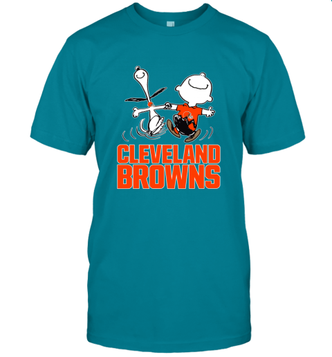 Snoopy And Charlie Brown Happy Cleveland Browns - Rookbrand