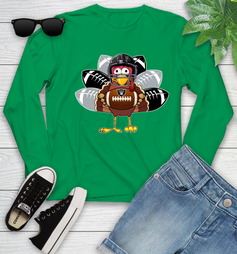 Oakland Raiders Turkey Thanksgiving Day Youth Long Sleeve 6