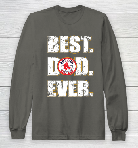 MLB Boston Red Sox Baseball Best Dad Ever Family Shirt Long Sleeve T-Shirt 5