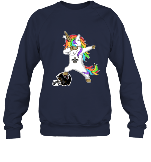 Football Dabbing Unicorn Steps On Helmet New Orleans Saints Sweatshirt