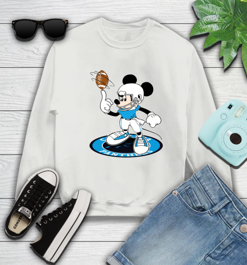 NFL Football Carolina Panthers Cheerful Mickey Disney Shirt Sweatshirt 5