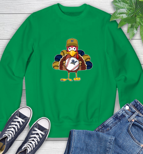 Milwaukee Brewers Turkey thanksgiving Sweatshirt 6