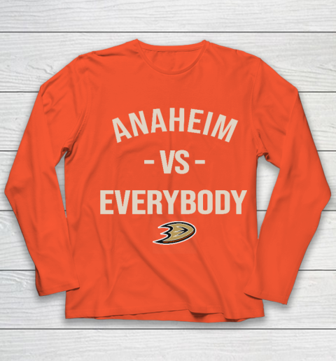 Anaheim Ducks Vs Everybody Youth Long Sleeve 3