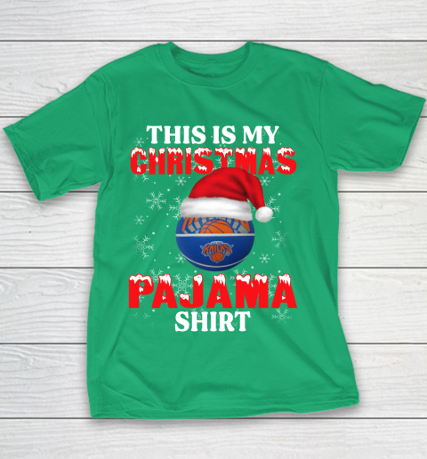 New York Knicks This Is My Christmas Pajama Shirt NBA Youth T-Shirt 3