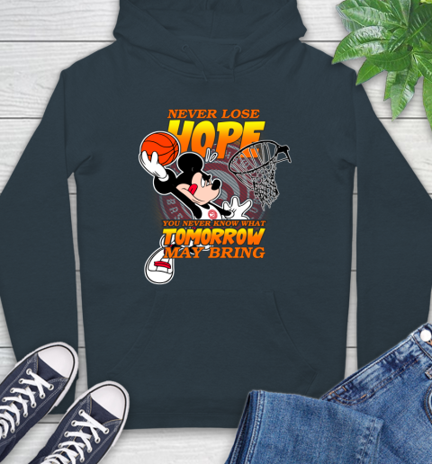 Atlanta Hawks NBA Basketball Mickey Disney Never Lose Hope Hoodie 7