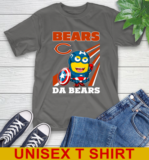 NFL Football Chicago Bears Captain America Marvel Avengers Minion Shirt T-Shirt 10