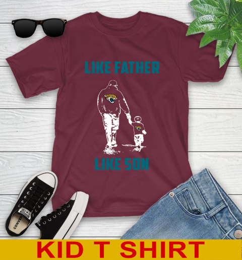 Jacksonville Jaguars NFL Football Like Father Like Son Sports Youth T-Shirt 5