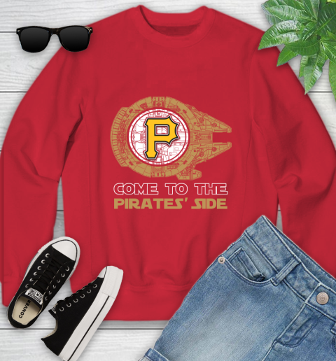MLB Come To The Pittsburgh Pirates Side Star Wars Baseball Sports Youth Sweatshirt 8