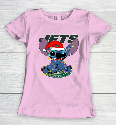 New York Jets NFL Football noel stitch Christmas Women's T-Shirt 6