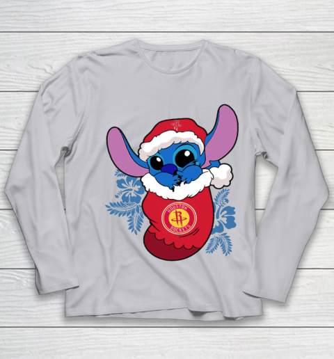 Houston Rockets Christmas Stitch In The Sock Funny Disney NBA Youth Long Sleeve 5