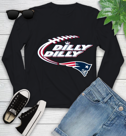 NFL New England Patriots Dilly Dilly Football Sports Youth Long Sleeve 2