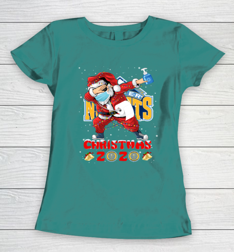 Denver Nuggets Funny Santa Claus Dabbing Christmas 2020 NBA Women's T-Shirt 10
