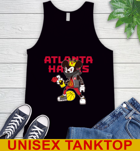 Atlanta Hawks NBA Basketball Mickey Peace Sign Sports Tank Top 2