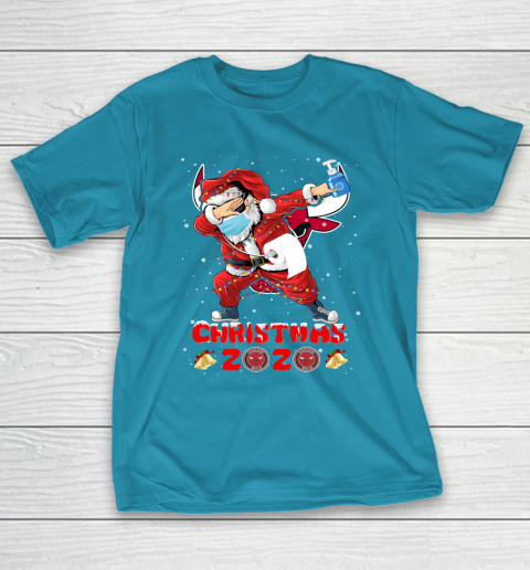 Chicago Bulls Funny Santa Claus Dabbing Christmas 2020 NBA T-Shirt 7