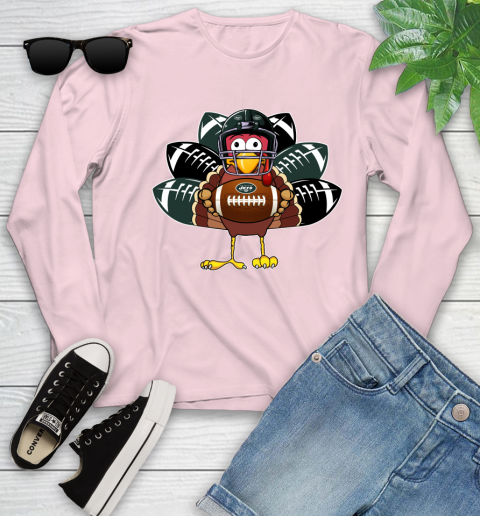 New York Jets Turkey Thanksgiving Day Youth Long Sleeve 10