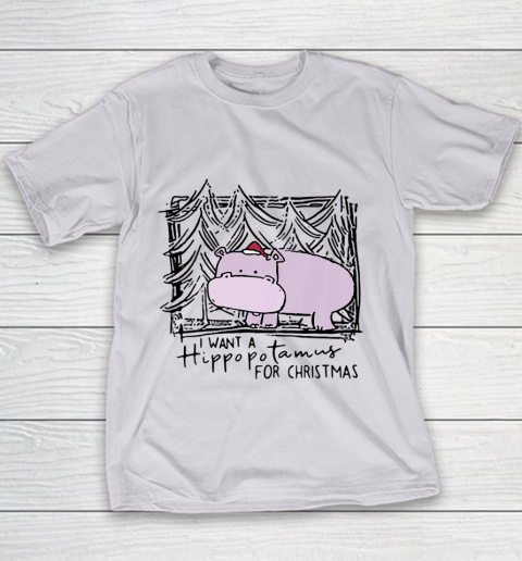 I Want A Hippopotamus For Christmas Hippo for Kid Women Men Youth T-Shirt 2